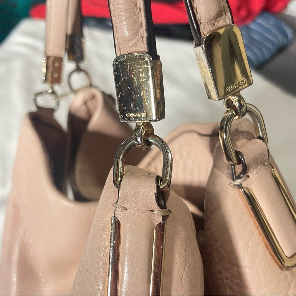 Coach Madison Phoebe Pink Leather Shoulder Bag Hobo Purse - Picture 10 of 16
